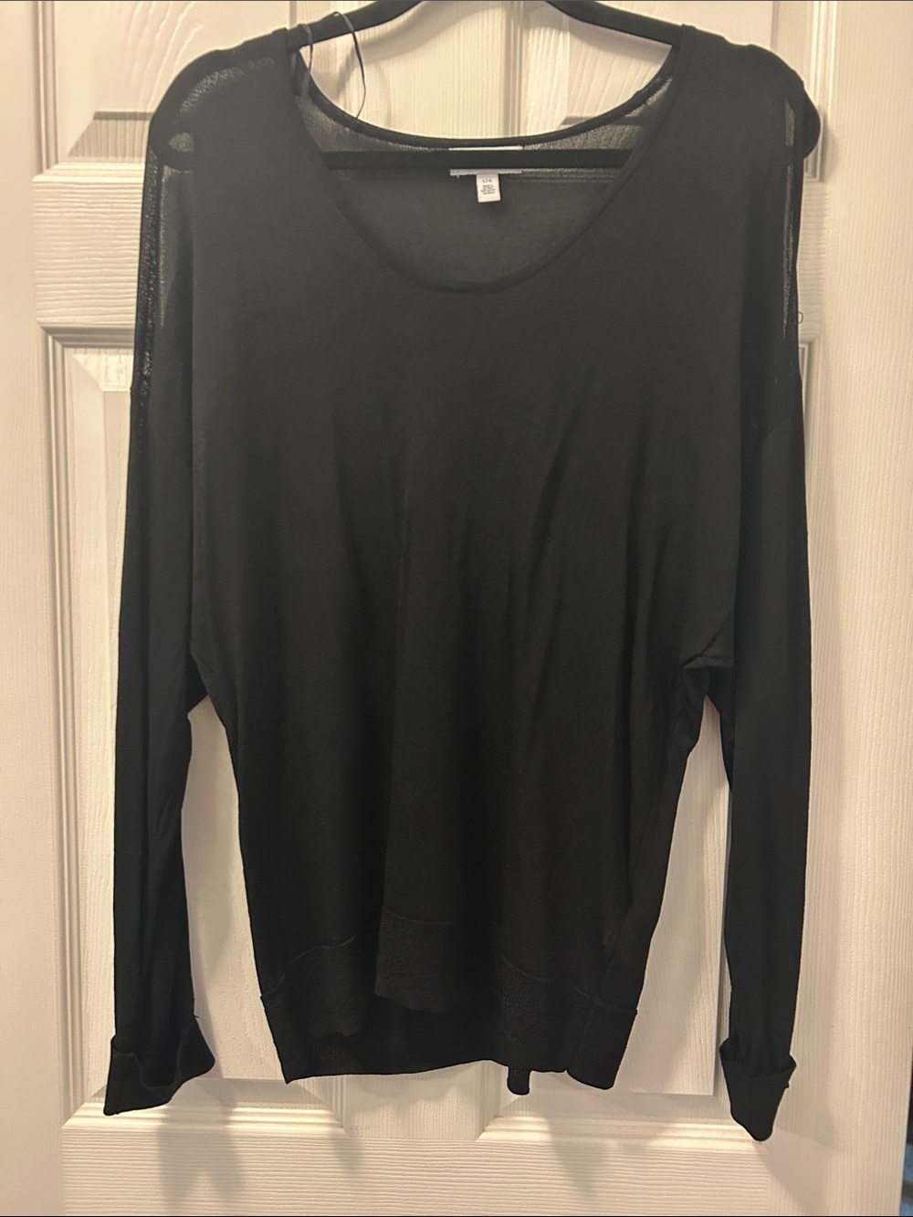 Calvin Klein Black Long-Sleeve Lightweight Top